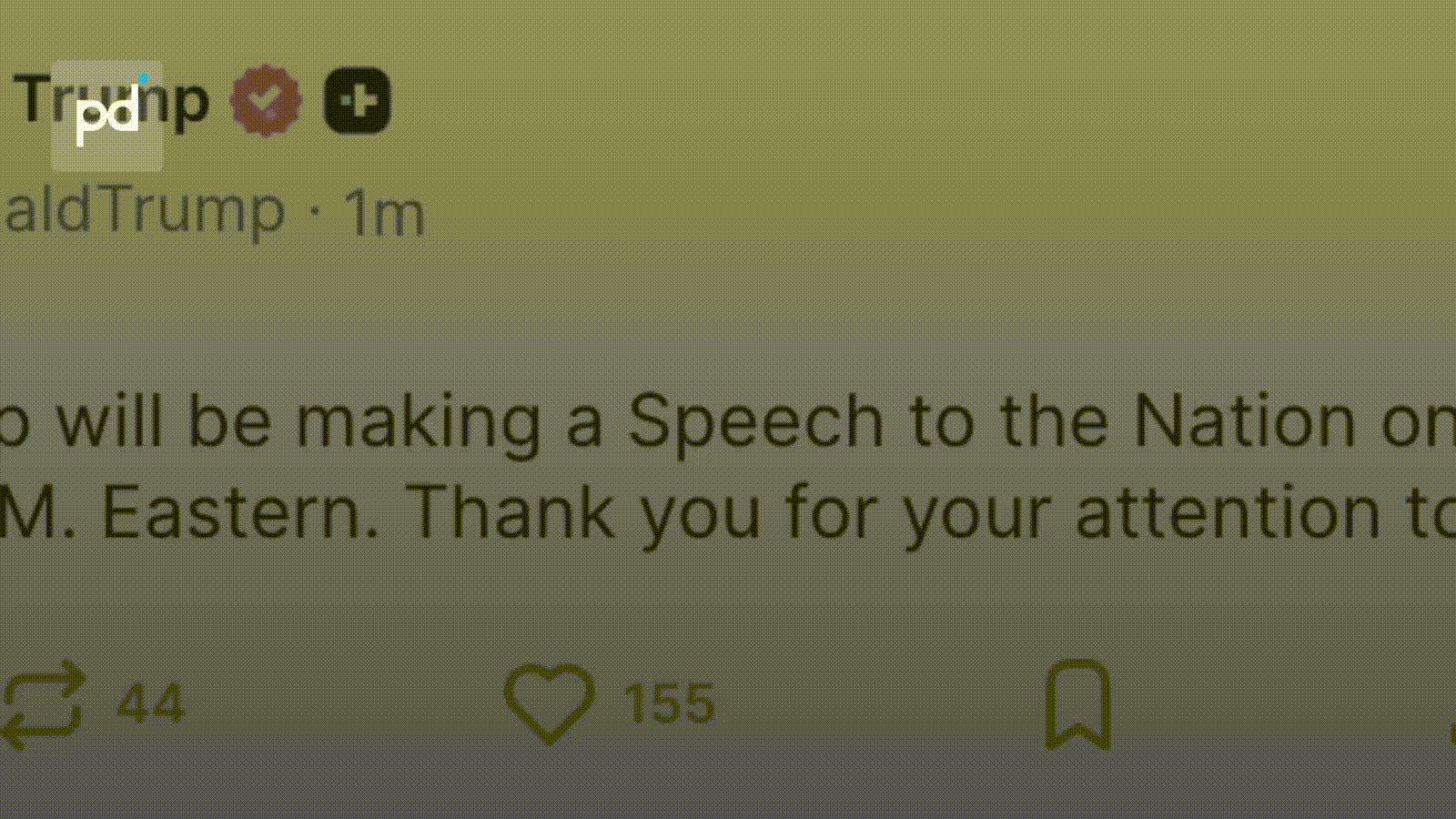 Trump to Address Nation Thursday 9 PM as Iran War Enters Critical Phase
