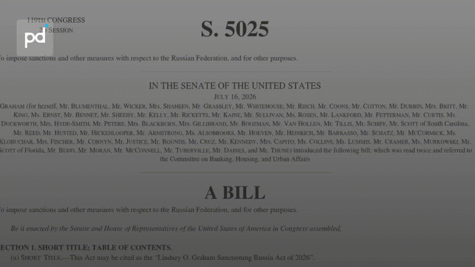 US Senate Passes Russia Sanctions Bill With Secondary Tariffs on Key Crude Buyers