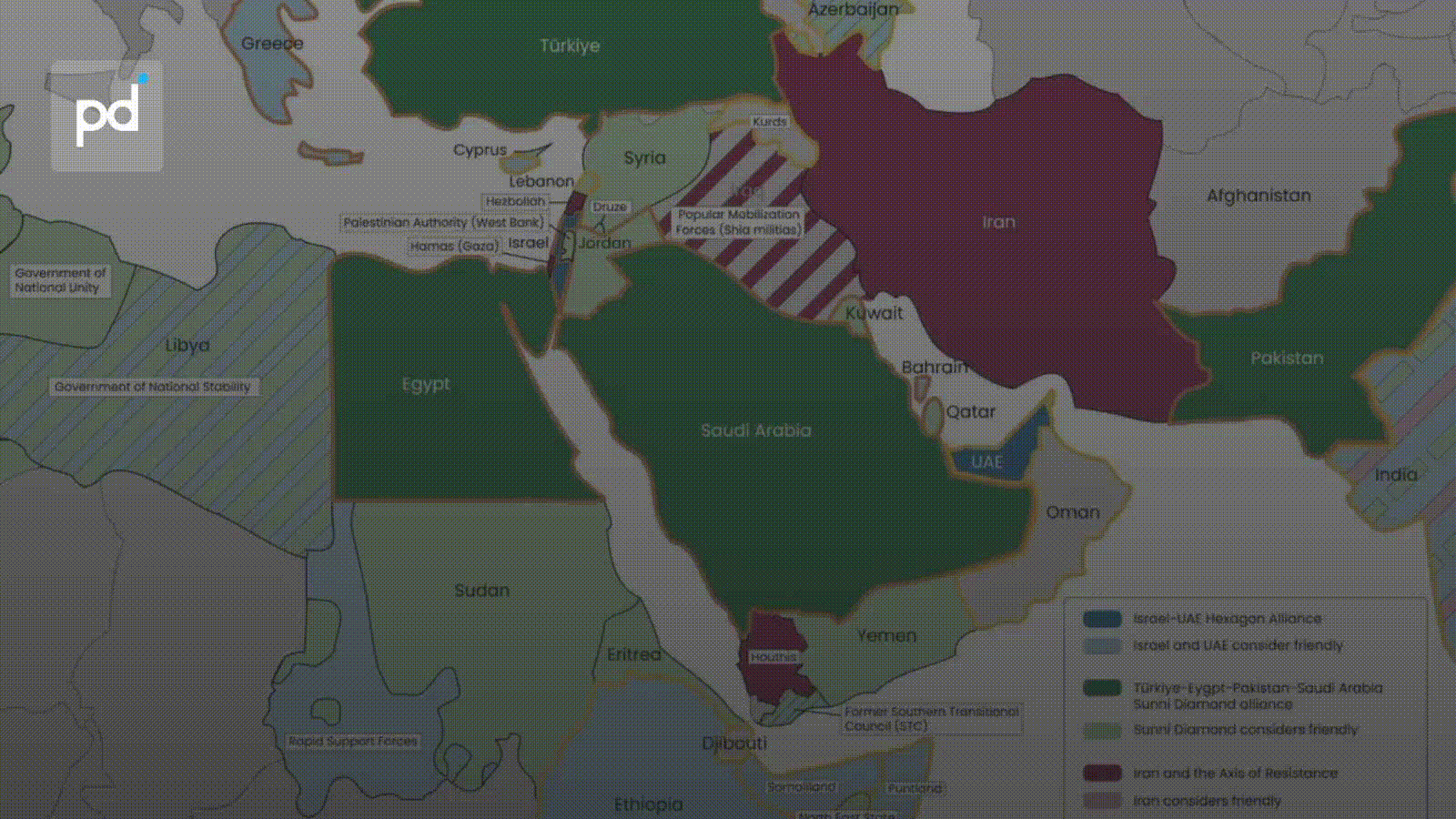 Netanyahu Displays Alliance Map, Formally Designates Russia as Enemy State