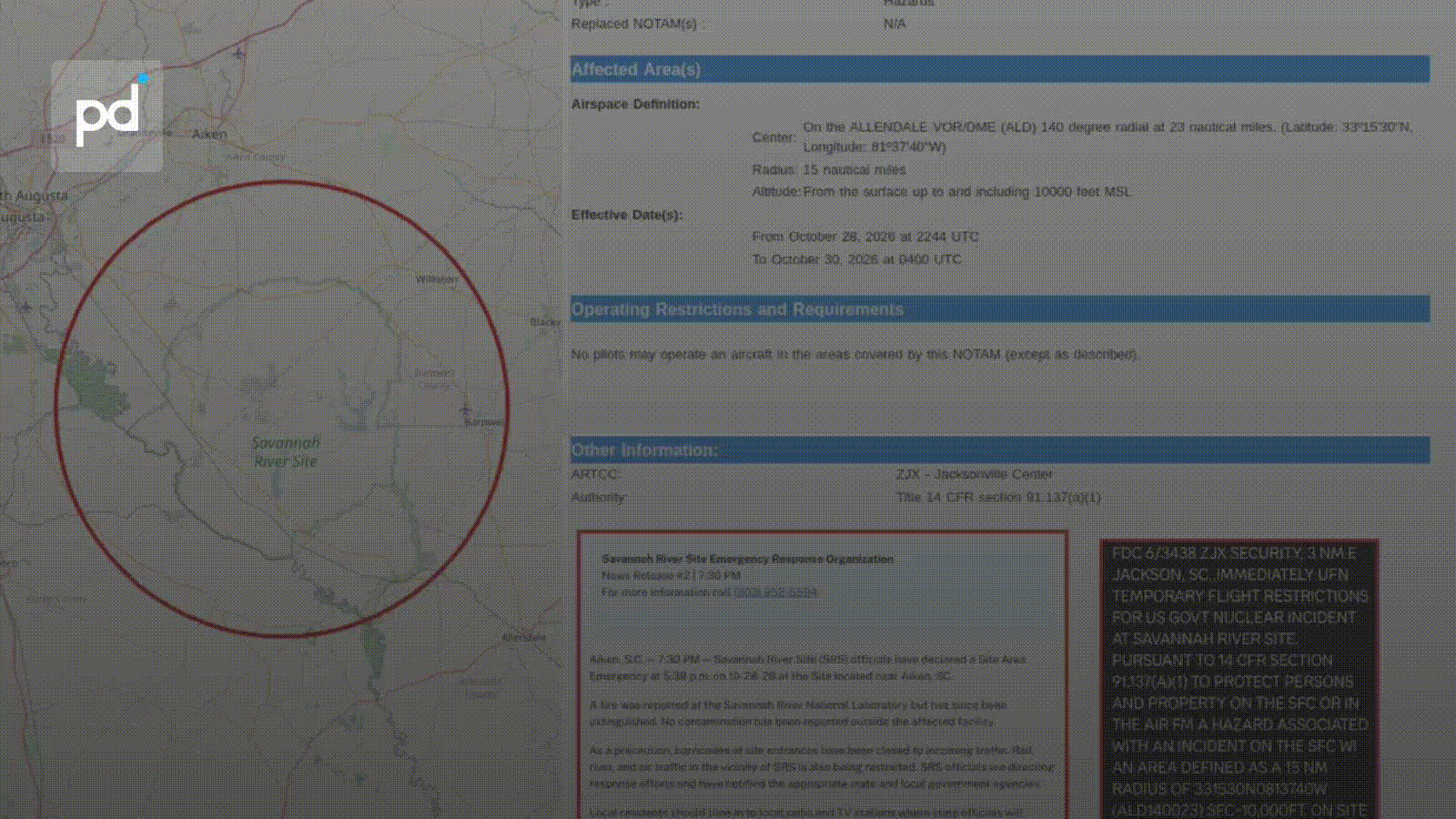 Fire Declared at US Nuclear Weapons Tritium Facility in South Carolina