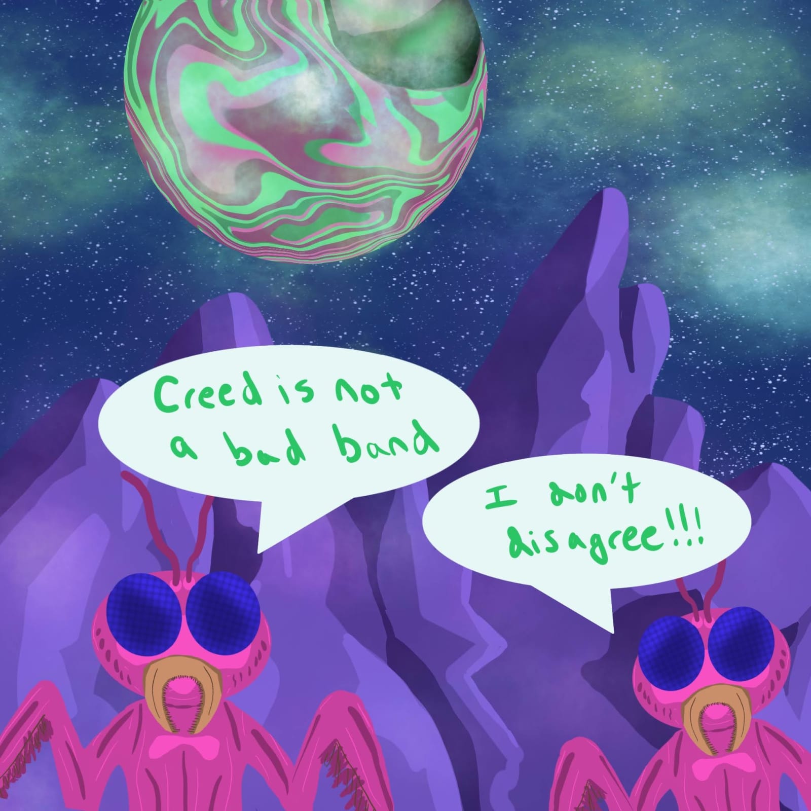 Artwork titled “Creed is not a bad band”