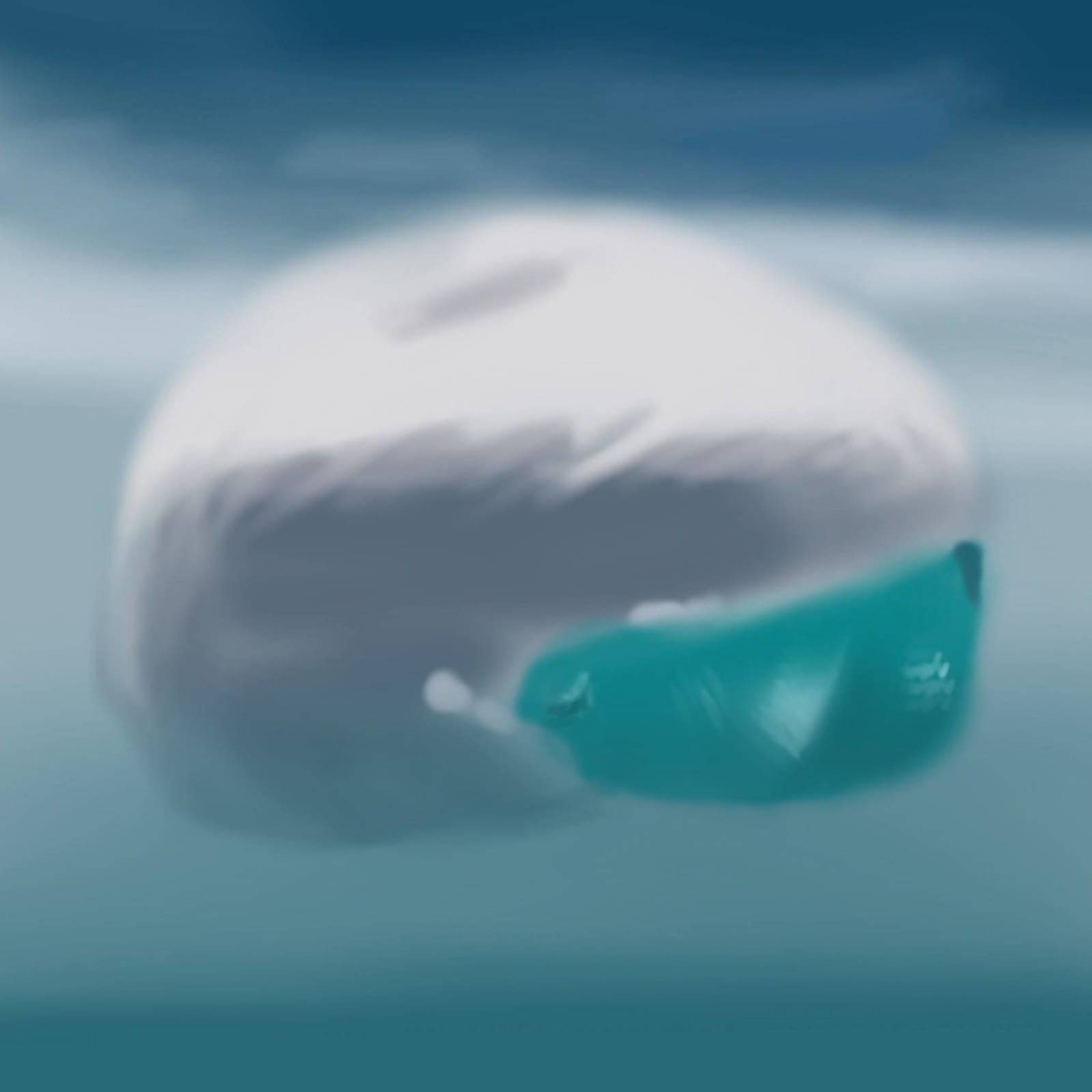 Artwork titled “Seafoam Helmet”