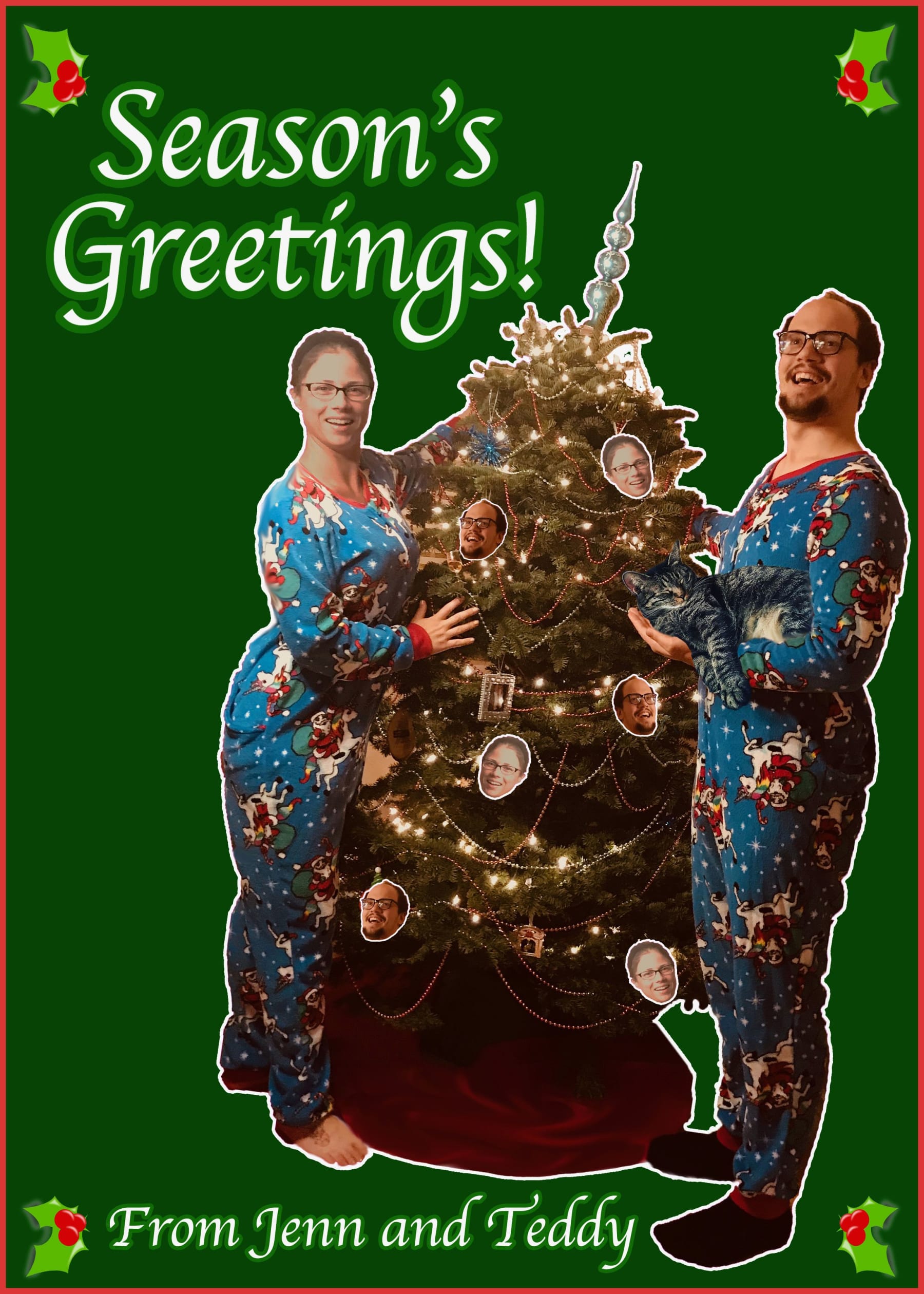 2017 holiday card illustrated by Teddy Ortega