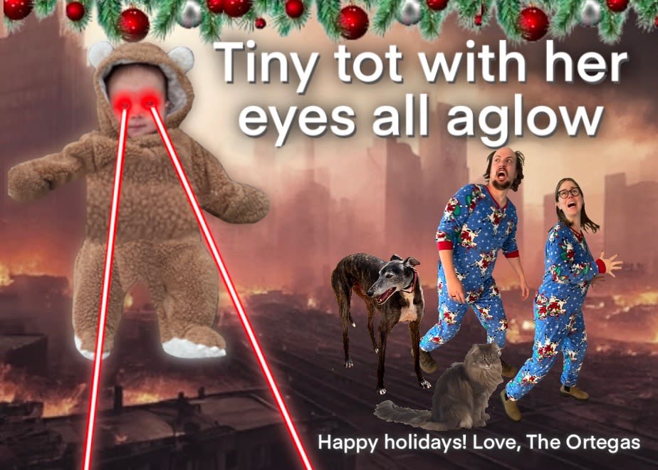 2023 holiday card illustrated by Teddy Ortega