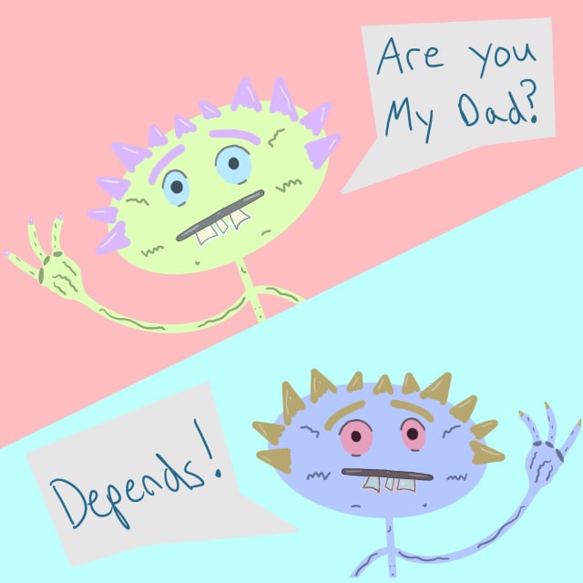 Artwork titled “Are you my dad?”
