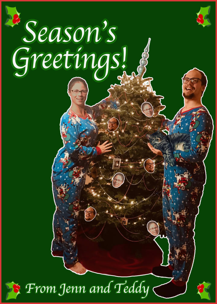 2017 holiday card illustrated by Teddy Ortega