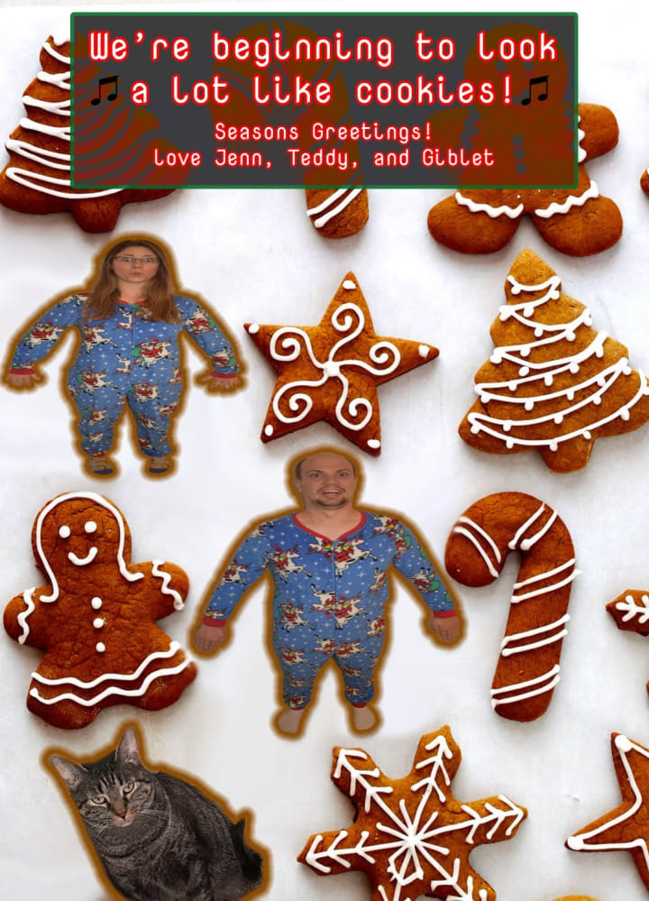 2019 holiday card illustrated by Teddy Ortega