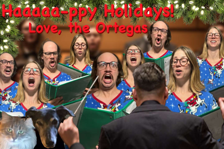 2021 holiday card illustrated by Teddy Ortega