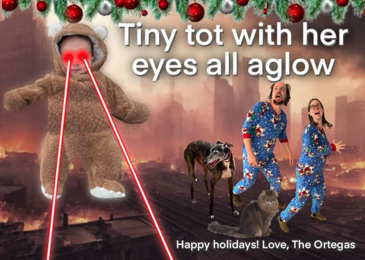 2023 holiday card illustrated by Teddy Ortega