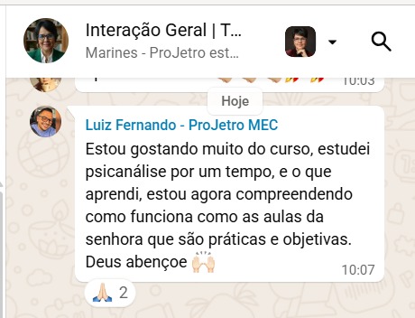 Depoimento WhatsApp