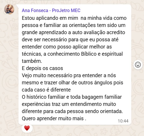 Depoimento WhatsApp