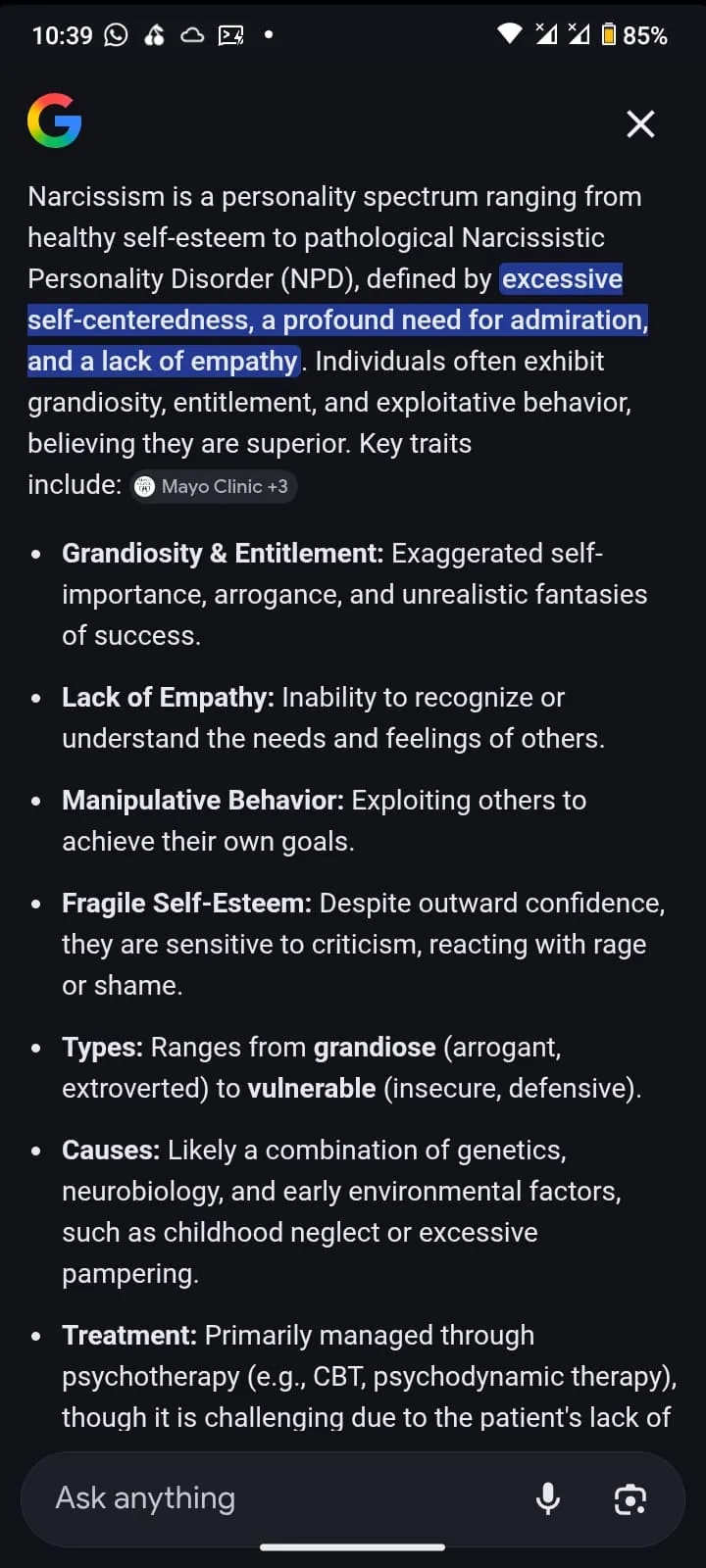 Post image for Narcissism