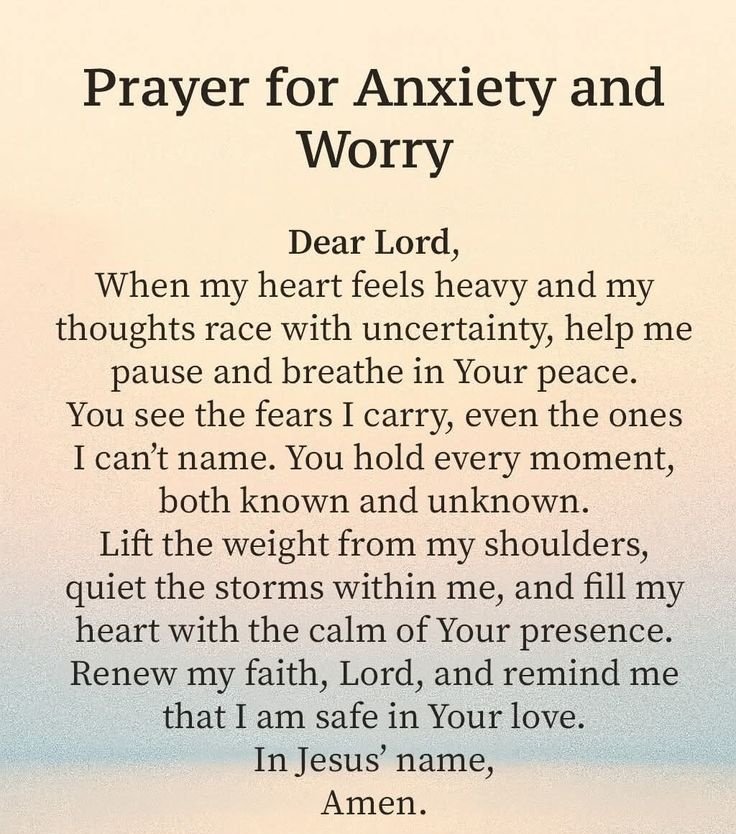 Post image for Prayer for Anxiety and Worry