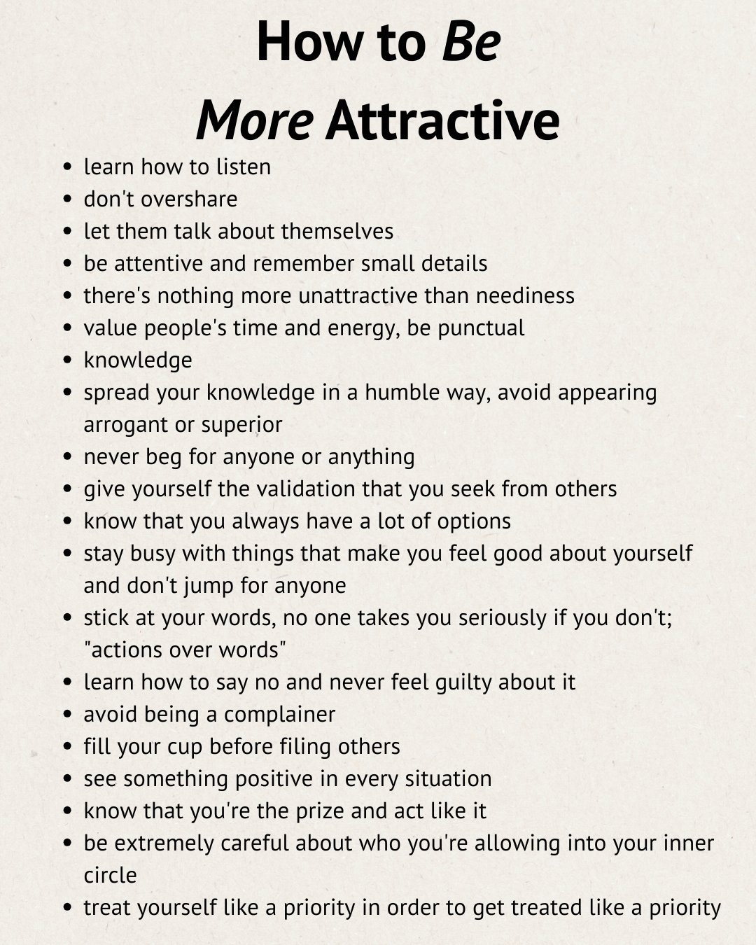 Post image for How to be more attractive