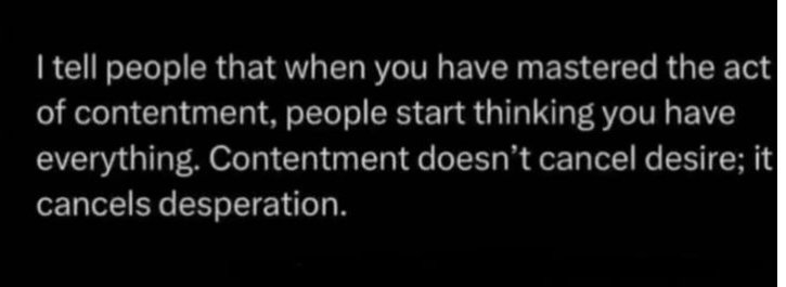 Post image for Contentment!!