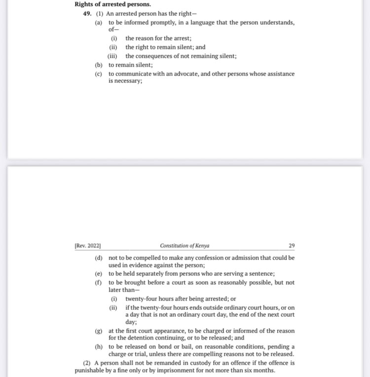 Post image for Rights of Arrested Persons
