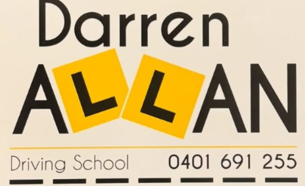 Darren Allan Driving School business card