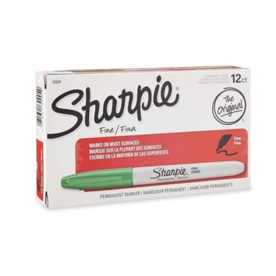 Imagen 1 de SHARPIE MARC PERM FINO - VERDE CAJA X 12 UNI