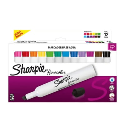 Imagen 1 de SHARPIE MARCADOR ACUACOLOR ESTUCHEX12 SURTIDO