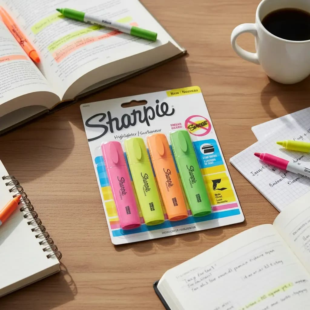 Imagen 2 de SHARPIE RESALTADOR BLADE XL SURTIDO - BLISTER X4