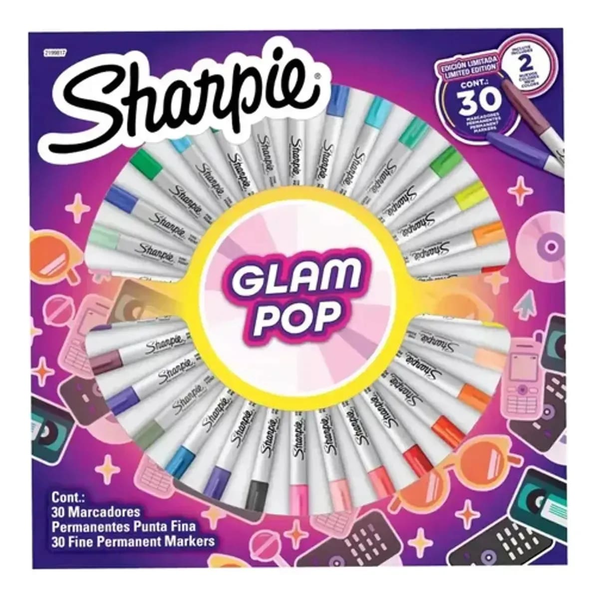 Imagen 1 de SHARPIE RULETA GLAM POP X30 UNIDADES