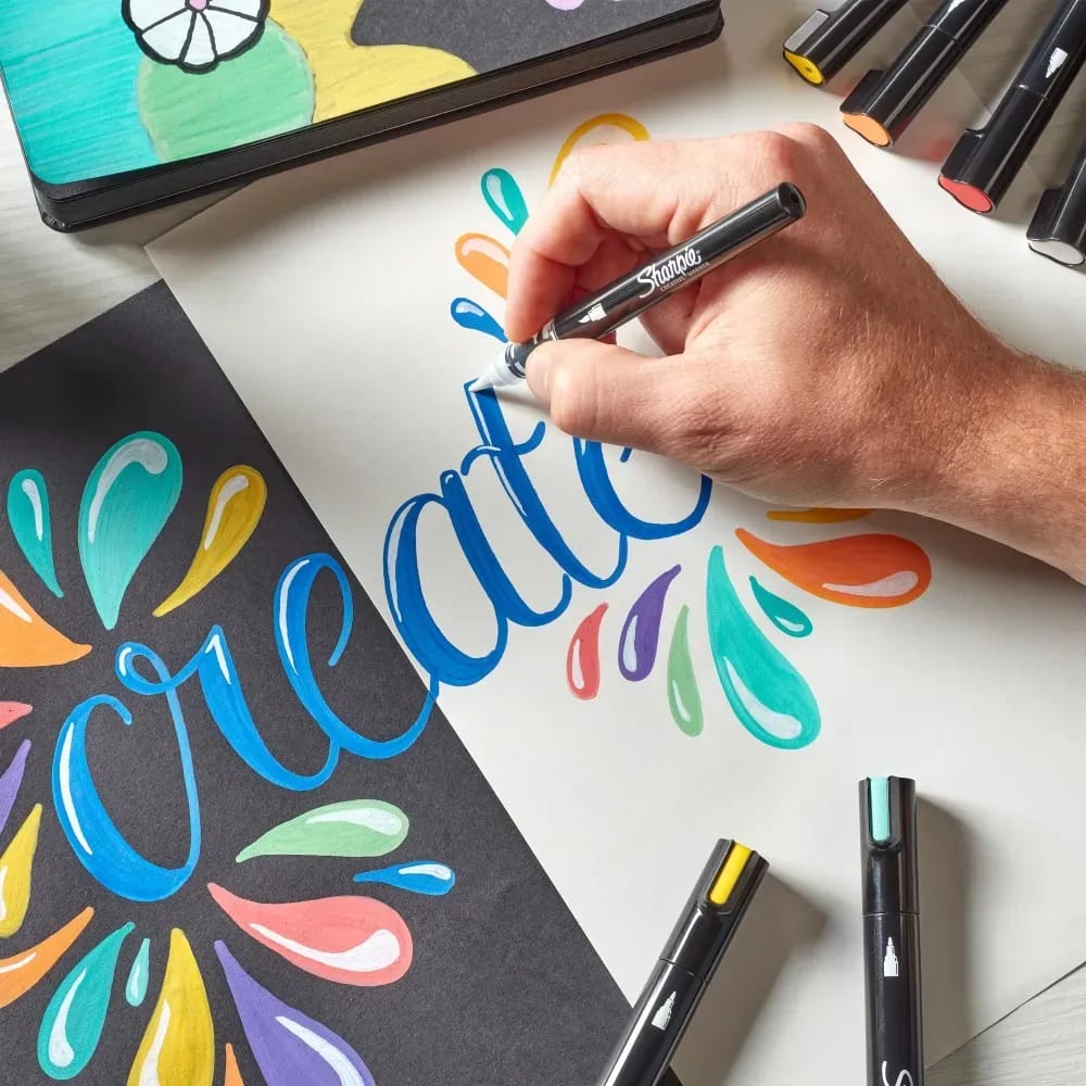 Imagen 2 de SHARPIE MARCADORES CREATIVOS ACRILICOS PUNTA PINCEL -BLISTER X5