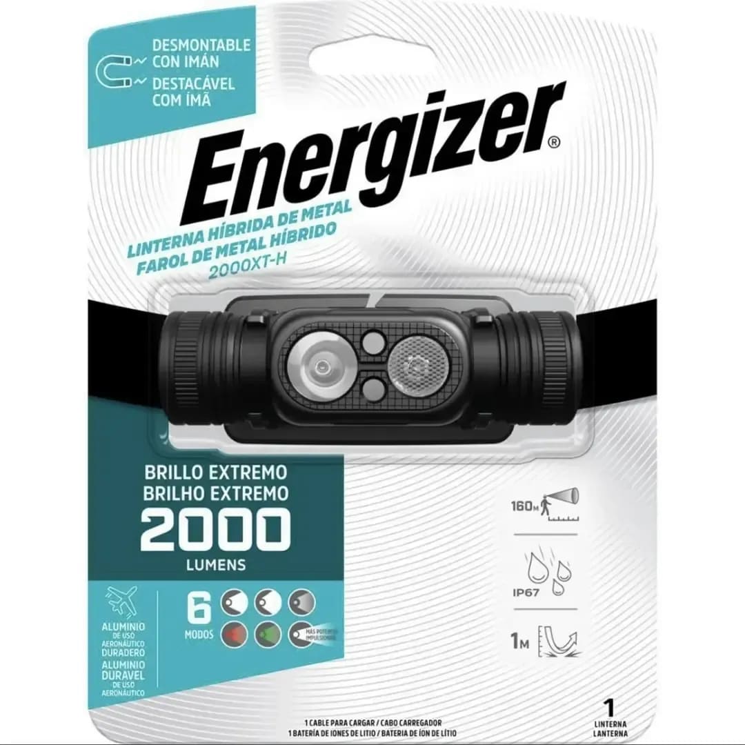 Imagen 1 de LINTERNA HIBRIDA METAL 2000 LUMENS