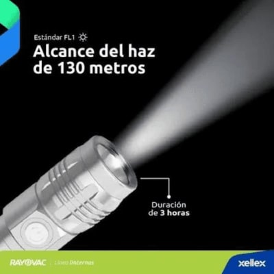 Imagen 2 de Linterna Recargable USB Metálica 320 Lúmenes