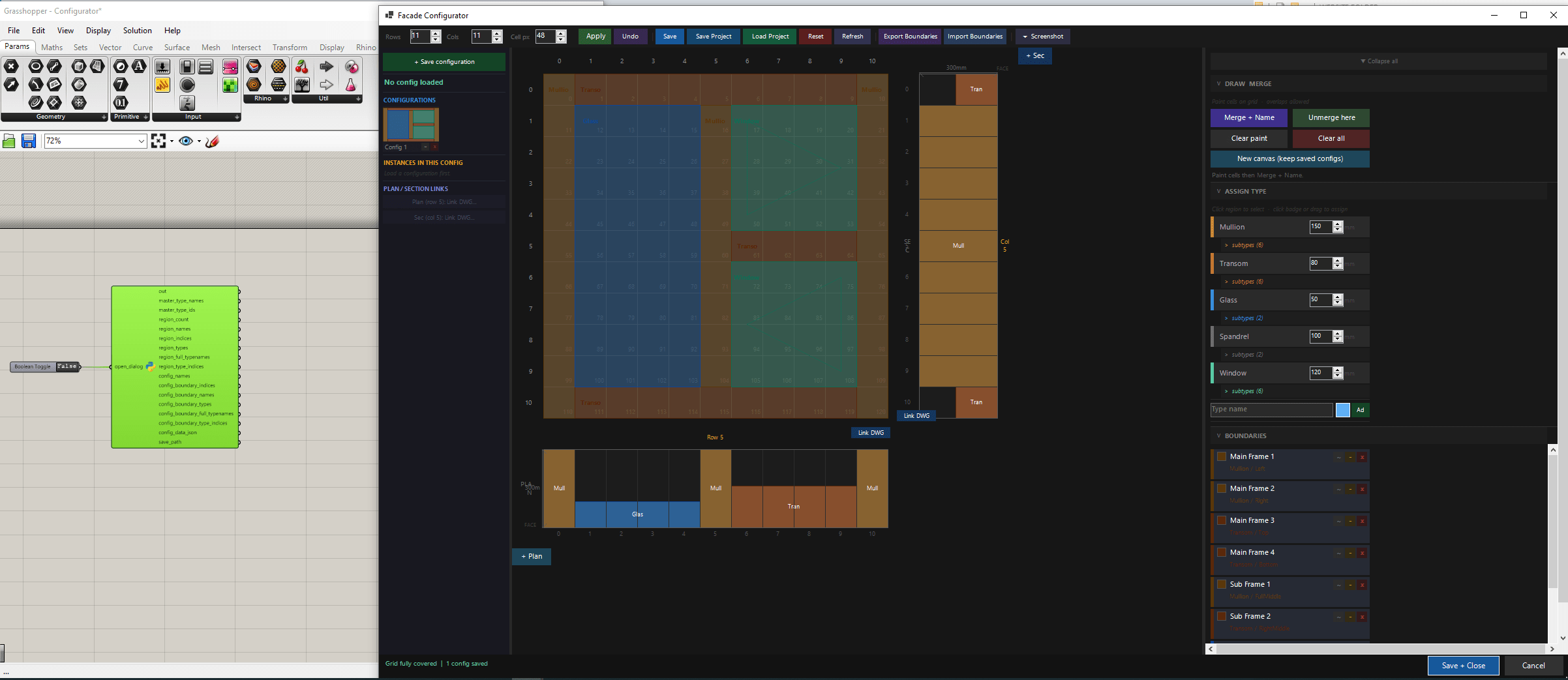 Main Grid Canvas — GH Interface