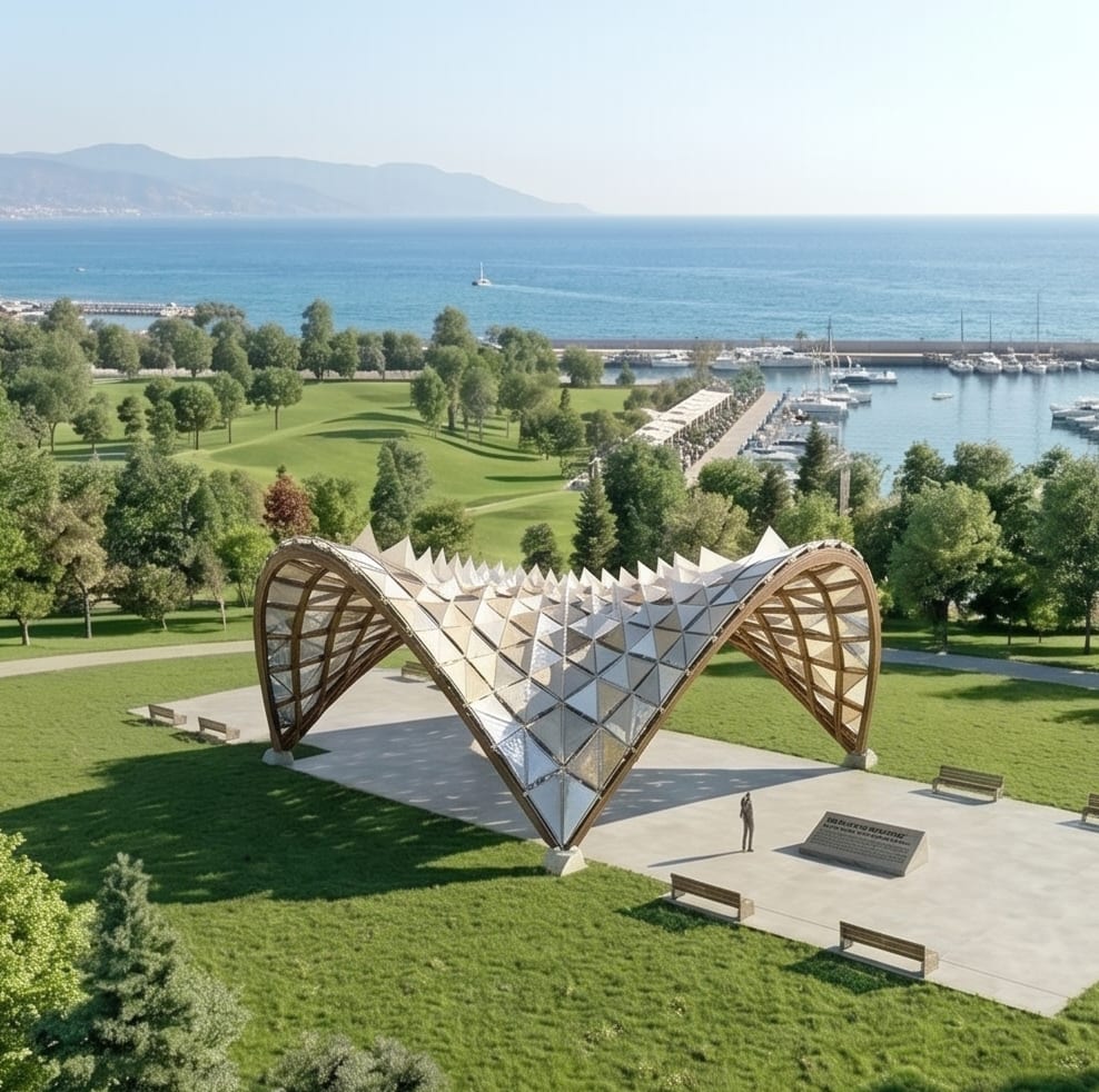 Parabolic Pavilion — Aerial View