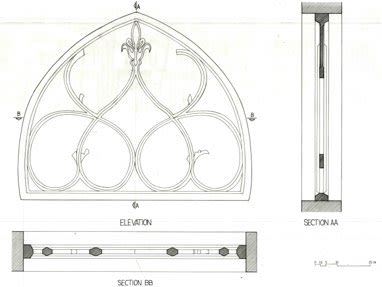 Arched Window Elevation and Section