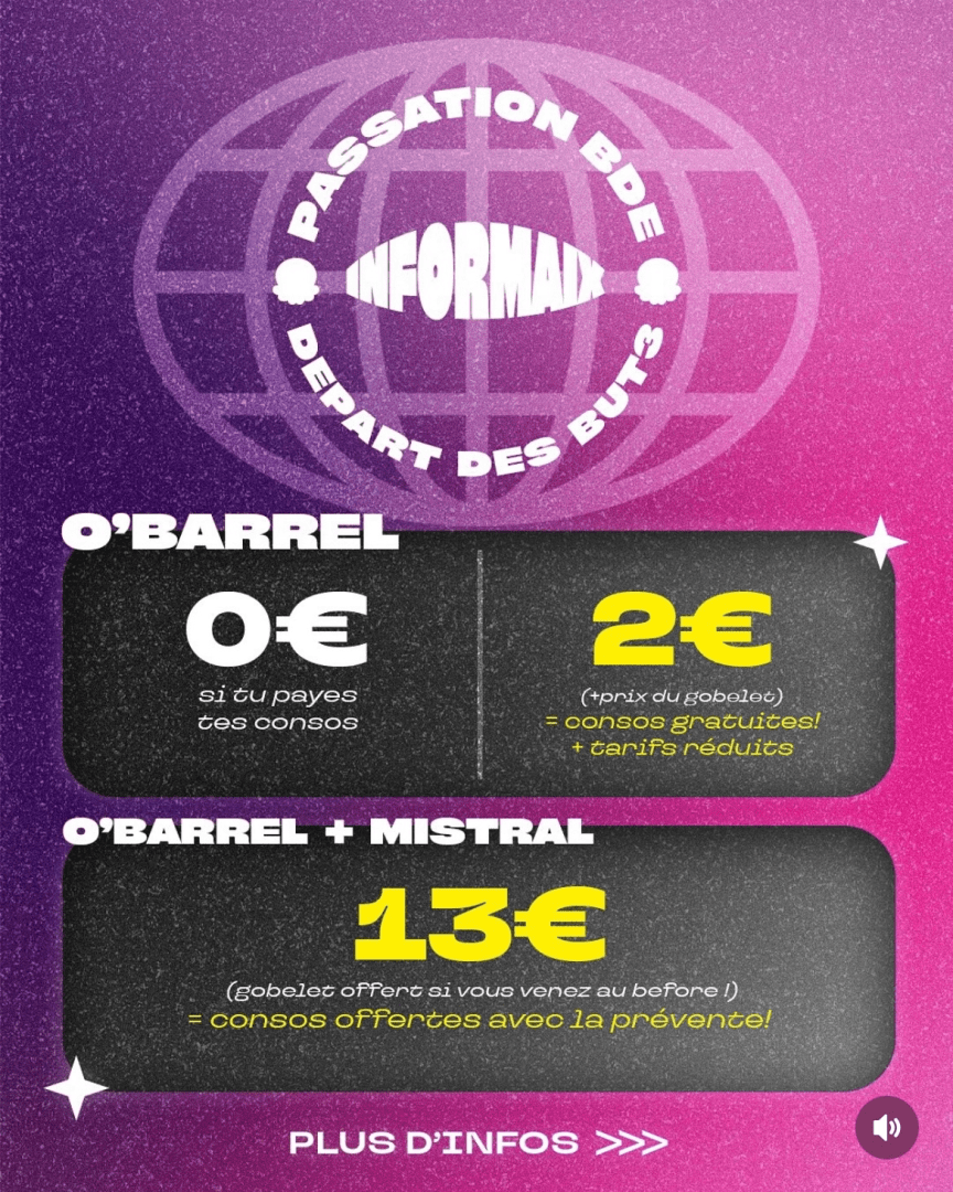 SOIRÉE DE PASSATION BDE INFORMAIX - Image 2