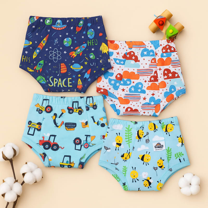 Cotton Padded Underwear - Pack of 4 (30% Discount)