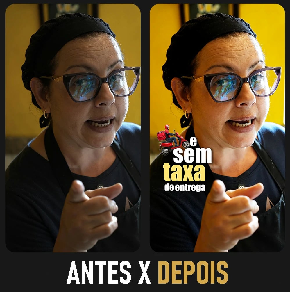 Exemplo de edição discreta versus edição com excesso de efeitos