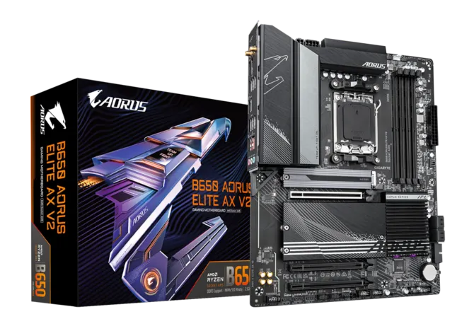 MOTHERBOARD GIGABYTE B650 AORUS ELITE AX V2 AMD ATX DDR5