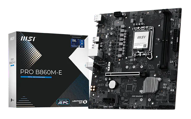 MOTHERBOARD MSI PRO B860M-E mATX DDR5 LGA1851