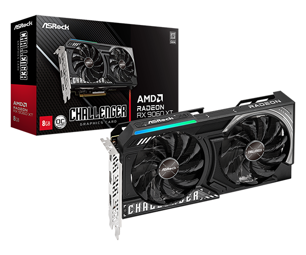 TARJETA DE VIDEO ASROCK RX 9060XT CHALLENGER 8GB GDDR6 128 BIT