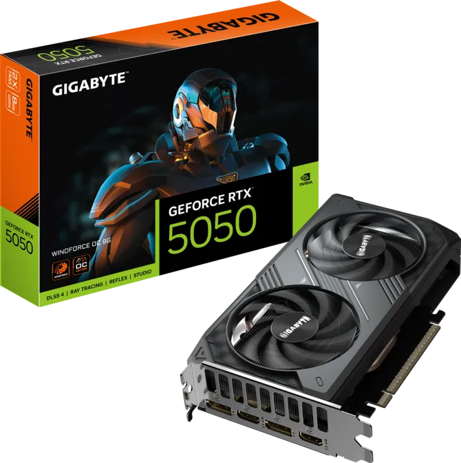 TARJETA DE VIDEO GIGABYTE RTX 5050 8GB WINDFORCE OC GDDR6 128 BITS