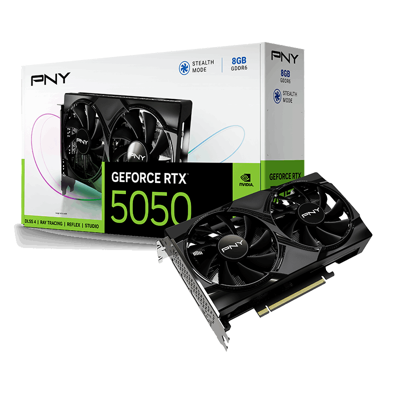 TARJETA DE VIDEO PNY RTX 5050 8GB DUAL OC GDDR6 128 BITS