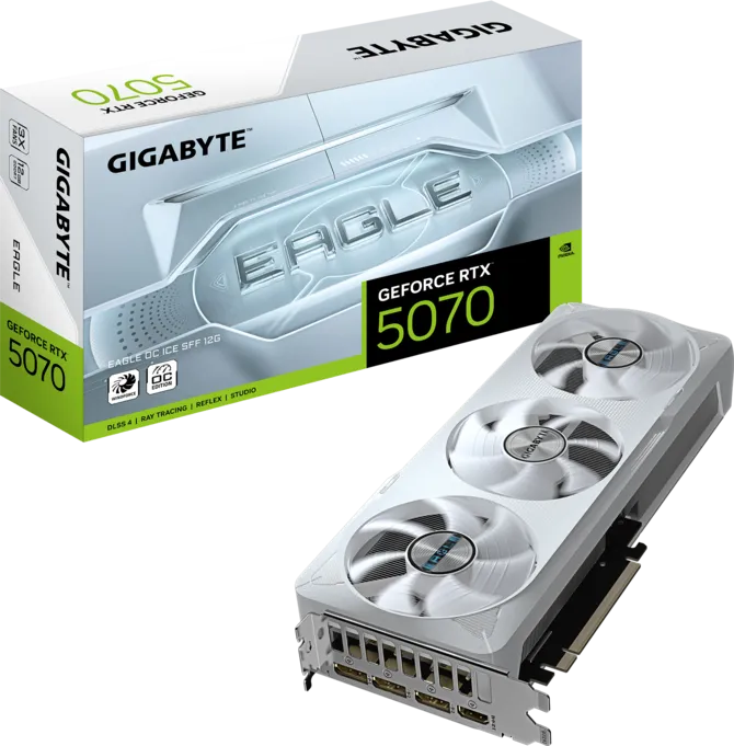 TARJETA DE VIDEO GIGABYTE RTX 5070 12GB EAGLE OC ICE GDDR7 PCIe Gen 5.0
