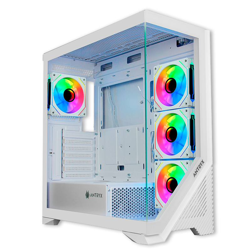CASE ANTRYX FX 650 WHITE ARGB FAN X4 VIDRIO TEMPLADO S/FUENTE ATX