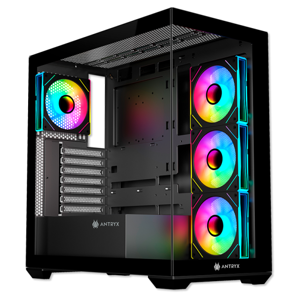 CASE ANTRYX FX 750 BLACK ARGB FAN X4 USB TIPO-C S/FUENTE ATX