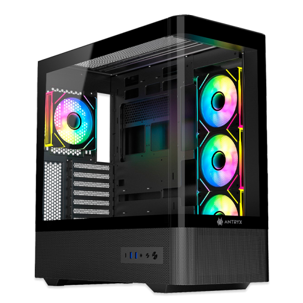 CASE ANTRYX FX 830 BLACK INFINITY ARGB FAN X4 USB TIPO-C S/FUENTE ATX