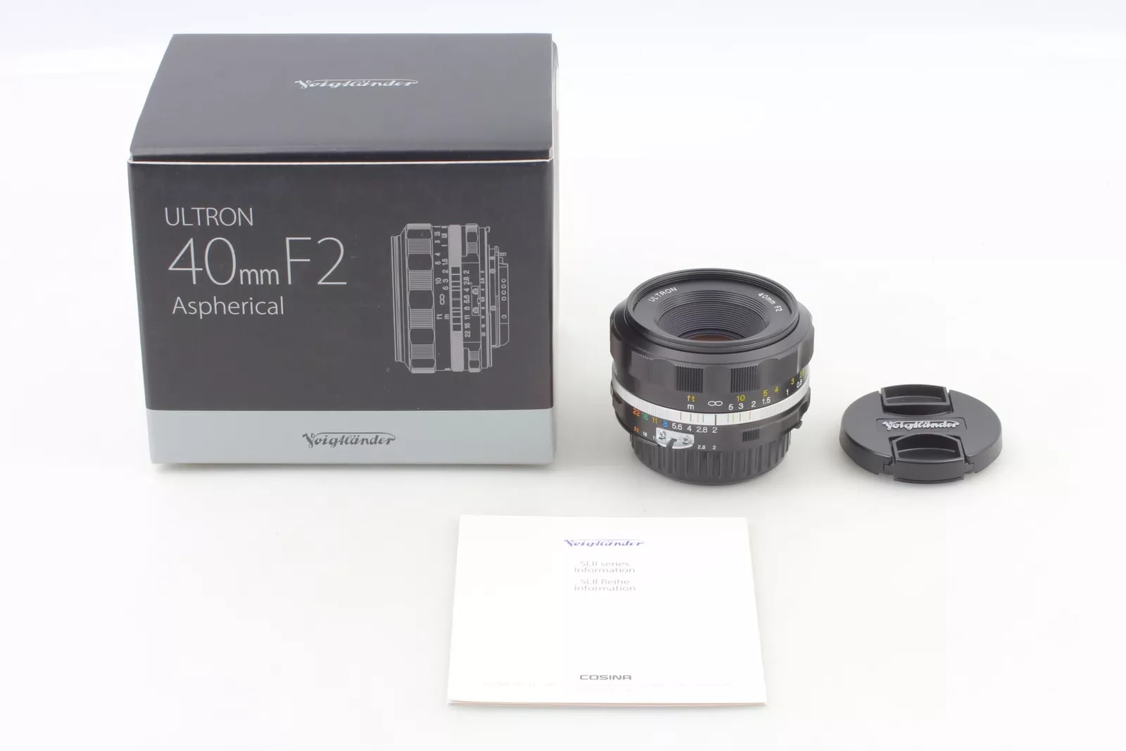 [Unused]  Voigtlander ULTRON 40mm F2 Aspherical SLII Nikon F Ais Black Rim JAPAN - Picture 2 of 17