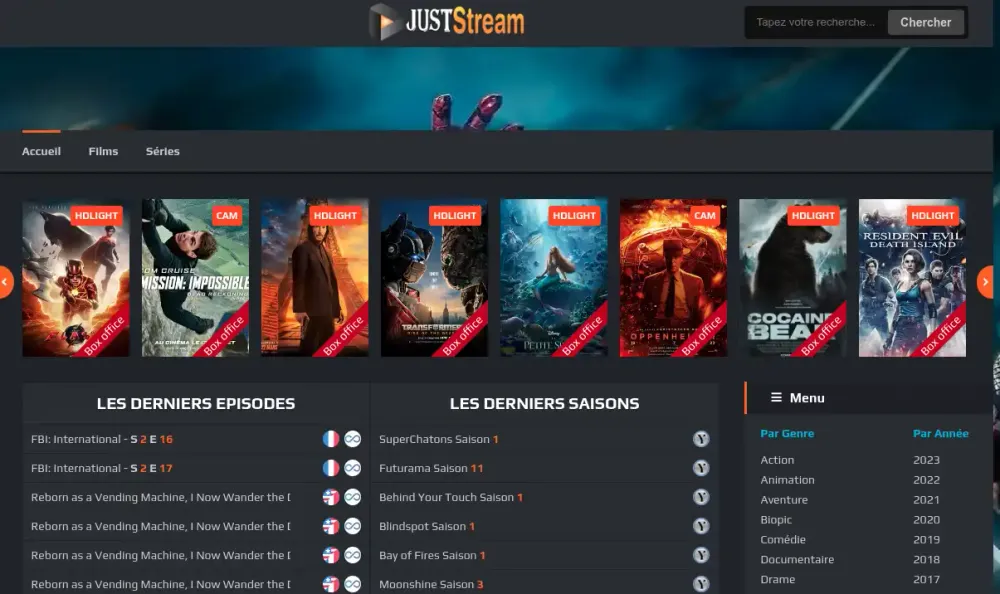 JustStream Nouvelle adresse en Août 2025