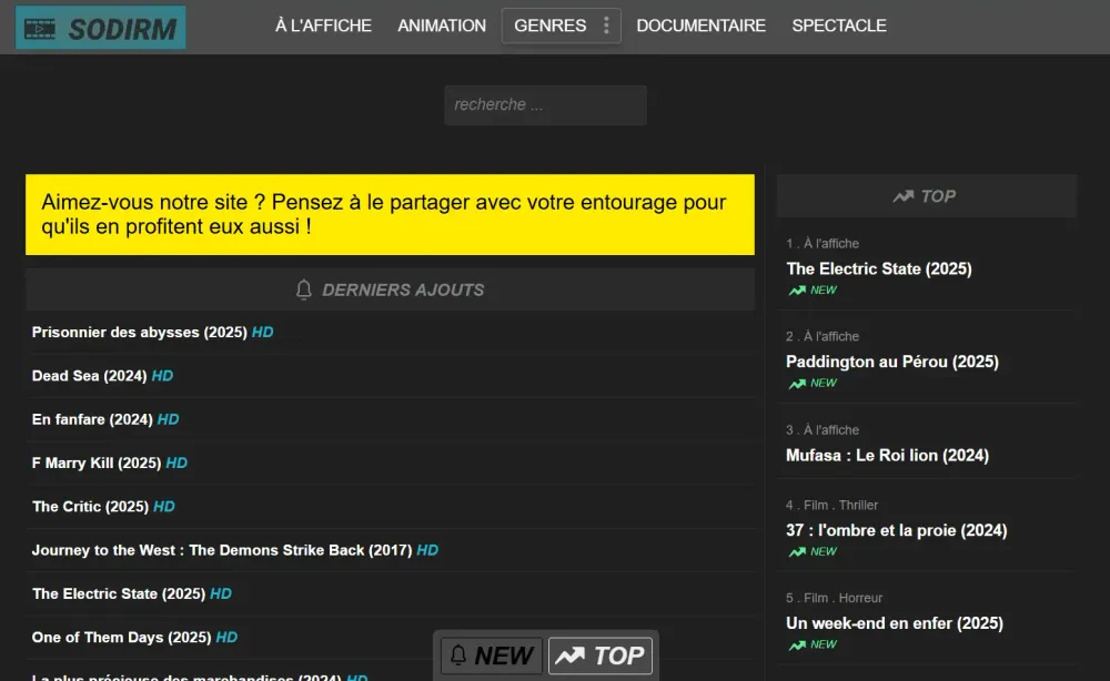 Interface de Sodirm