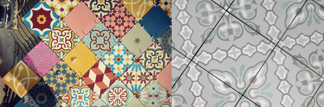 Musterfliesen und Patchwork