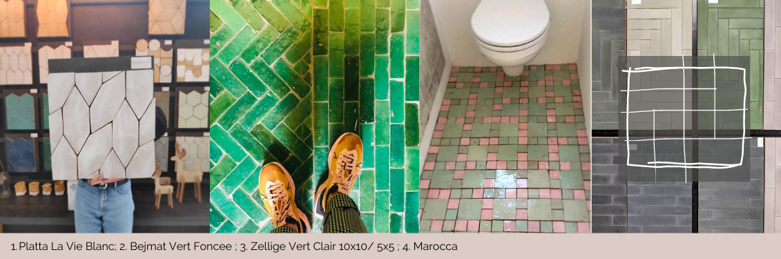 Laying tiles in a random pattern