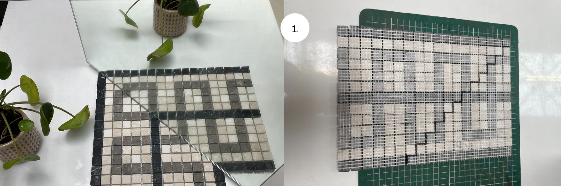 Zelf hoeken maken van marmer borders