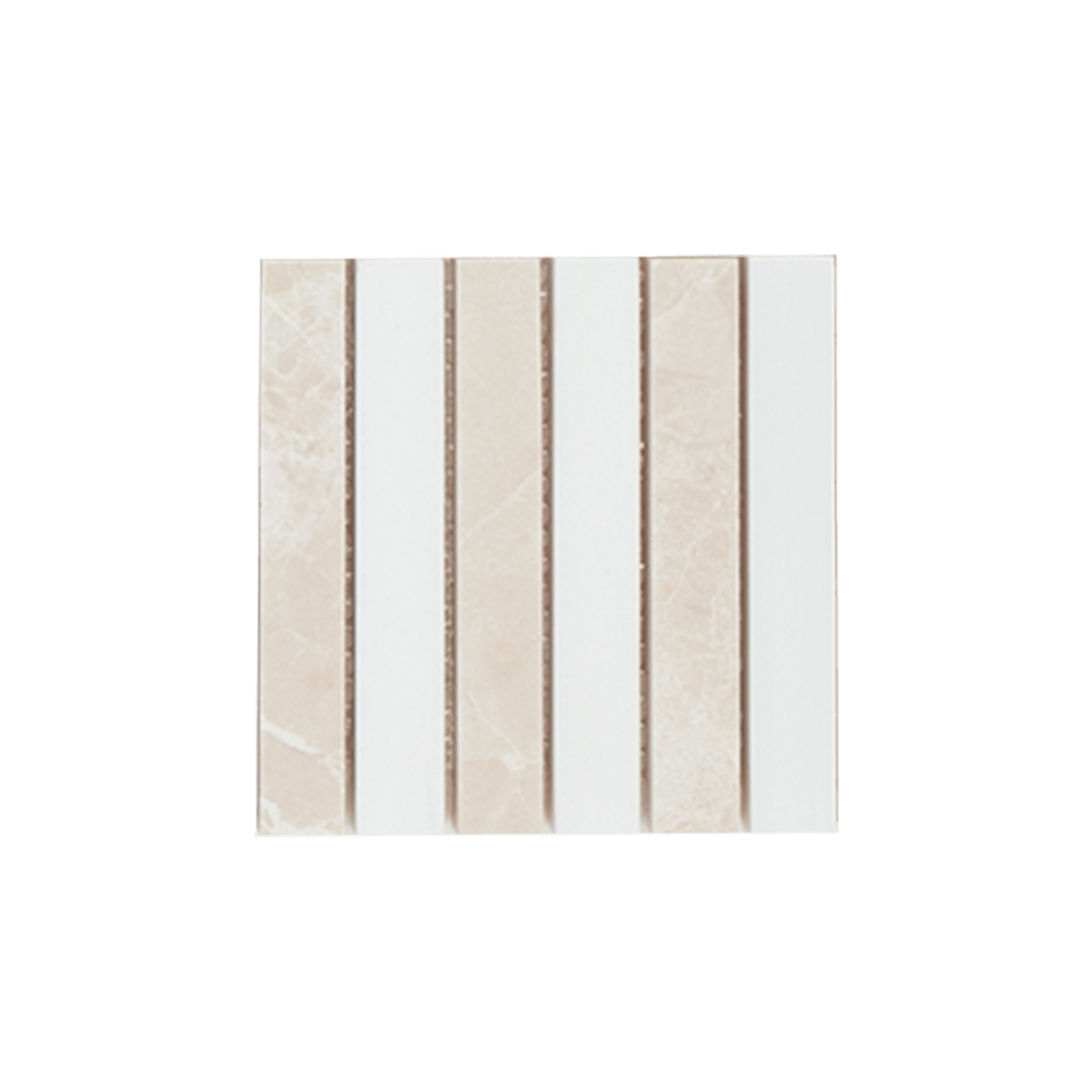 MINI SAM Mosaic Kitkat Stripe Cream White